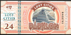 !!! BABYLON - FANTASY NOTE - SERIA LOST CITIES NR. 24 - 2017 - UNC/ IN SCAN foto