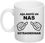 Cana alba personalizata &quot;Asa arata un nas extraordinar&quot;, INOVATIX&reg;. 330ml, Oem