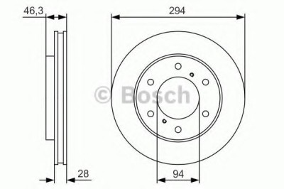 Disc frana MITSUBISHI L 200 (KB, KA) (2004 - 2016) BOSCH 0 986 479 S63 foto