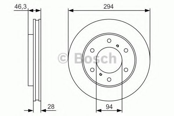 Disc frana MITSUBISHI L 200 (KB, KA) (2004 - 2016) BOSCH 0 986 479 S63