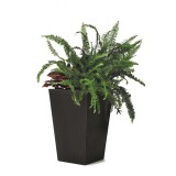 Ghiveci imitatie ratan fara farfurie Rattan M, 55.4 L, antracit, Keter