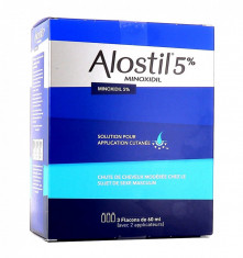 Solutie Cresterea Parului, Johnson &amp;amp; Johnson, Alostil, Minoxidil 5%, Pipeta Inclusa, 3x 60ml foto