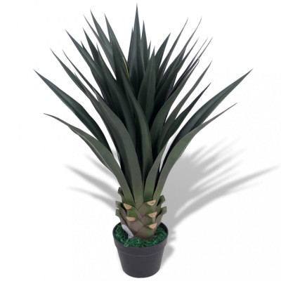 vidaXL Plantă Yucca artificială cu ghiveci, 85 cm, verde foto