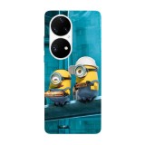 Husa compatibila cu Huawei Nova 9 model Minions lunch break, Silicon, TPU, Viceversa, Transparent, Carcasa
