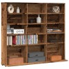 Gossi dulap cd-uri, lemn vechi, 100x23x89,5 cm, lemn prelucrat