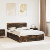 Cumpara ieftin Cadru de pat Stejar fumuriu 150 x 200 cm Lemn prelucrat