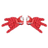 Cumpara ieftin Manusa Spiderman cu Lansator Discuri, Ideallstore, Rosu, 3+, Universala, Fete, 8 Discuri - Set Costum Petrecere Copii