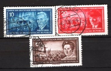 GERMANIA (DDR) 1955 &amp;ndash; PERSONALITATI. TIMBRE STAMPILATE, F138 foto