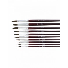 Set 10 Pensule rotunde nr 4 din Par de Ponei