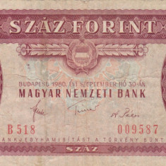 UNGARIA 100 forint 1980 VF!!!