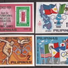 FILIPINE SPORT J.O. DE VARA 1968 ( serie nedantelata ) MNH