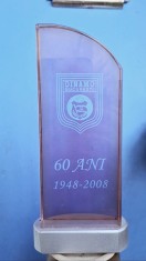 Trofeu aniversar - placheta din sticla Dinamo Bucuresti foto