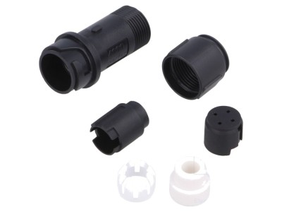 Conector circular 4 pini pe cablu, IP68 foto