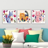 Cumpara ieftin Tablou, 3 bucati P122440 Multicolor 30x30x3 cm