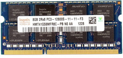 Memorie Laptop Hynix 8GB DDR3 PC3-12800S 1600Mhz 1.5V CL11 foto