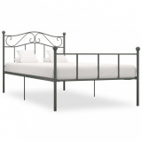 vidaXL Cadru de pat, gri, 90 x 200 cm, metal 284530