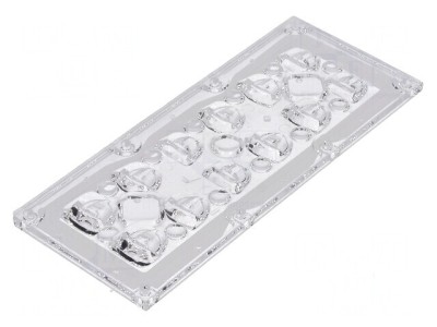Lentilă LED dreptunghiulară transparentă 7,92mm foto