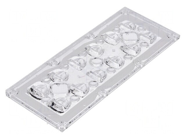 Lentilă LED dreptunghiulară transparentă 7,92mm