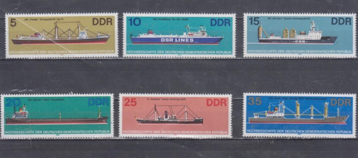 A12 S4 3 - Timbre foarte vechi - Fosta Germanie Democrata - DDR - vapoare