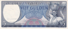 Suriname 5 Gulden 1982 UNC foto