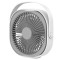 Mini ventilator pentru birou cu usb, flippy, rotire 360 grade, 3 viteze, 1500 ma, 13.5 x 12,8, alb