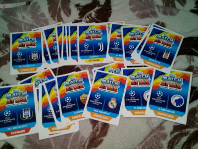 Cartonase Fotbalisti,Tepps MATCH ATTAX Trading CARD GAME,Liga Campionilor,T.GRAT foto