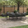 VidaXL Set de masă pentru grădină 9 pcs Negru Oțel 3335875