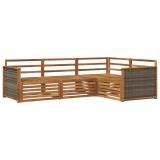 vidaXL Set de canapele de exterior 4 pcs natural Lemn Solid de Acacia 3383287
