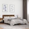 VidaXL Cadru de pat, stejar afumat 140x190 cm lemn prelucrat și metal