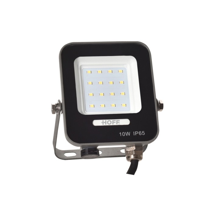 Proiector LED Hoff FLD, 10W, 1000lm, lumina rece 6500K, IP65