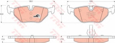 Set placute frana,frana disc SAAB 9-5 (YS3E) (1997 - 2009) TRW GDB1344 foto