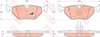 Set placute frana,frana disc BMW Seria 3 Compact (E46) (2001 - 2005) TRW GDB1344 foto