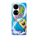 Husa compatibila cu Huawei Nova Y70 model Sponge Bob and Patrick , Silicon, TPU, Viceversa, Transparent, Carcasa