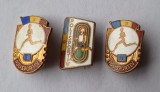 Competitii sportive - Lot 3 bucati - insigna sport anii 1970 - RSR