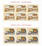 EUROPA 2005,GASTRONOMIE,MINICOLI DE 6 SERII,Lp.1683c,2005, MNH ** ROMANIA ., Istorie, Nestampilat