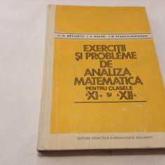 EXERCITII SI PROBLEME DE ANALIZA MATEMATICA ,D M BATINETU,RF15/2