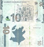 Bancnota Azerbaidjan 10 Manat 2021 UNC, Ne流通