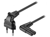 Cablu Alimentare 2m CEE 7/16 la IEC C7 Unghiular PVC, Goobay