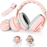 Cumpara ieftin Casti Antifonice 2 in 1 Pentru Bebelusi si Copii 3-48 luni WePro Store, Bentita Elastica Moale si Clasica Superioara, protectie auditiva in medii zgom