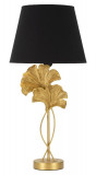 Cumpara ieftin Lampa de masa, Flow, Mauro Ferretti, 1 x E27, 40W, &Oslash;30 x 63 cm, fier/polirasina/textil, auriu/negru