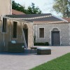 VidaXL Copertină retractabilă manual cu LED, albastru &amp; alb 400x300 cm 3069541