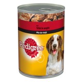 Hrana umeda caini, Pedigree, conserva 400 g, toate taliile, adult, carne de vita