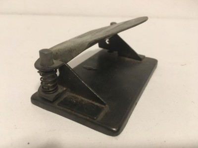 * Perforator hartie vechi, vintage, metal, 9x5x4.5cm, decor, design foto