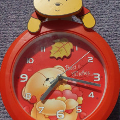 Ceas de birou copii, inaltime 25 cm, cu baterie, ca in imagini