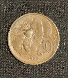 Moneda 10 centesimi 1924 Italia