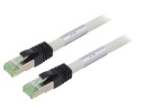 Patch cord S/FTP Cat 8 250mm LSZH gri 24AWG Fire: 8