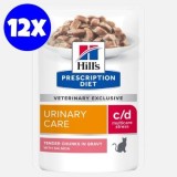 Cumpara ieftin Hill's Prescription Diet Feline C/D Multi Stress Somon Hrana Umda Veterinara Pisici Probleme Urinare 85g