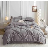 Cumpara ieftin Lenjerie de Pat Finet, Pliuri Brodate, 6 pcs - JO116 Gri Deschis