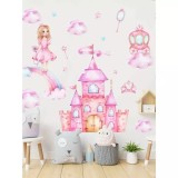 Cumpara ieftin Sticker Perete Autocolant Printesa de la Castel 85x118cm - 90454