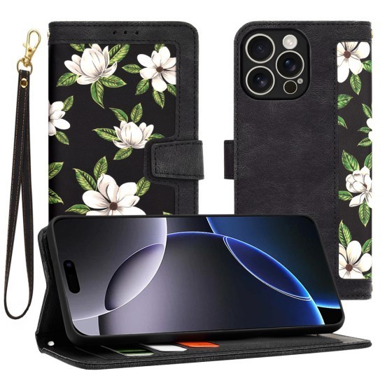 Husa pentru iPhone 16 Pro Max - Techsuit FlipCraft - Flowers of the Dawn
